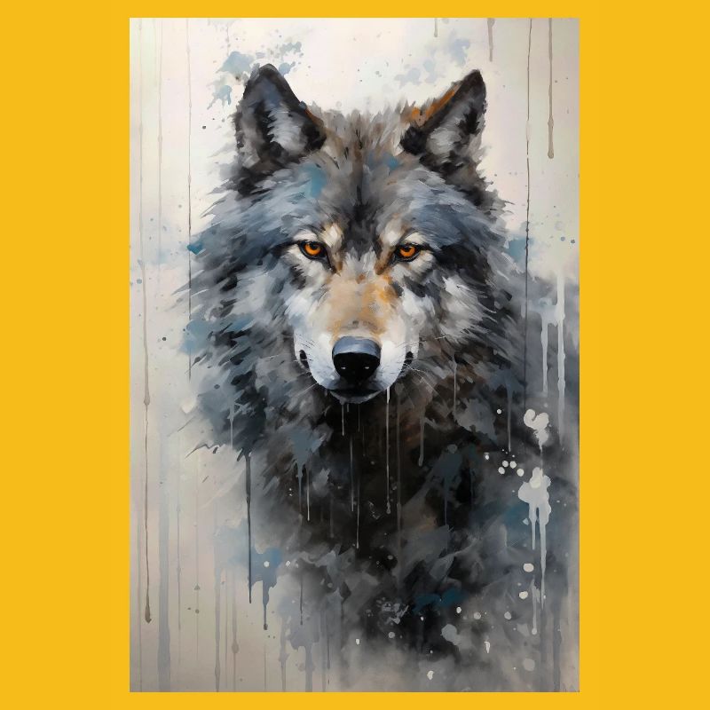 Illustration eines Wolfes