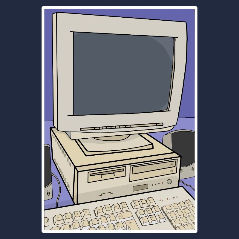 Retro-Computer-Desktop-Einrichtung