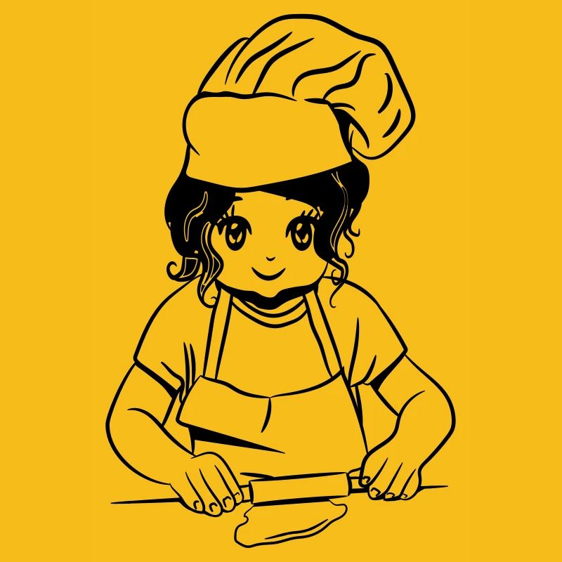 kochen mädchen backen