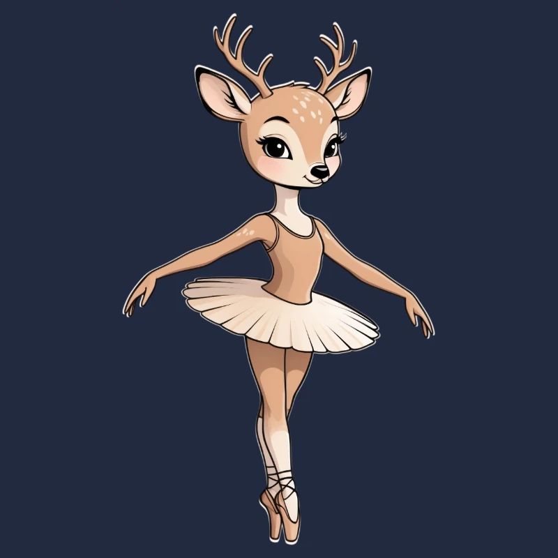 Illustration de danseuse de ballet de cerf