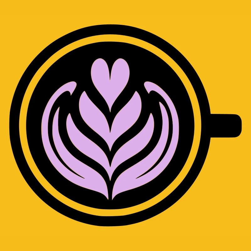 Kaffee-Liebe: Latte art Herz Vektor