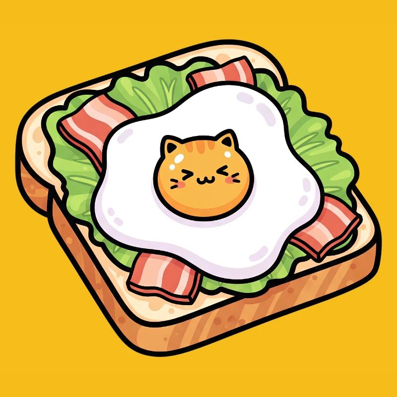 Sunny Toast Cat Egg