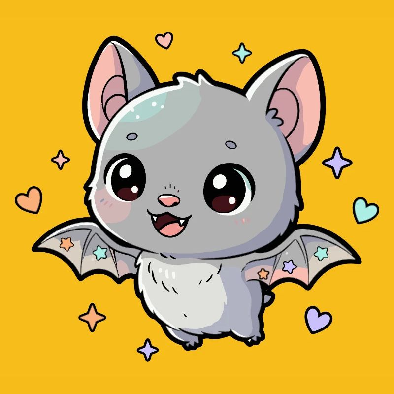 Kuschelfledermaus mit Pastellsternchen
