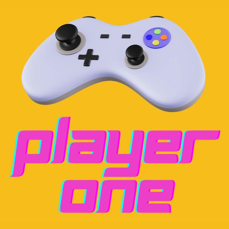 Neon Retro Controller Player One