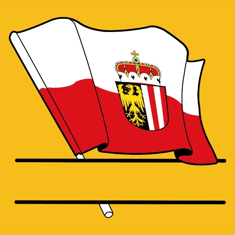 Upper Austria Flag – Text Space