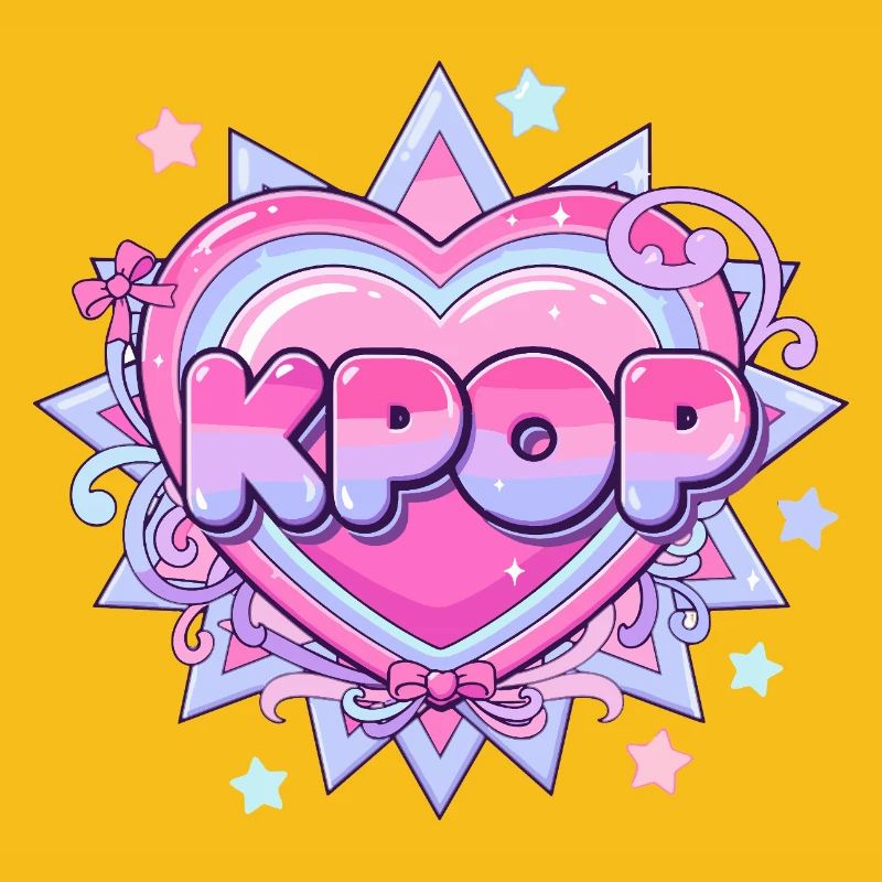 KPOP Pastel Heart Glow Design