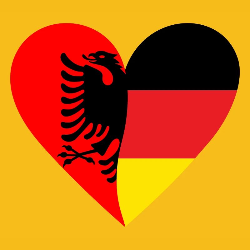 Albania Germany Heart