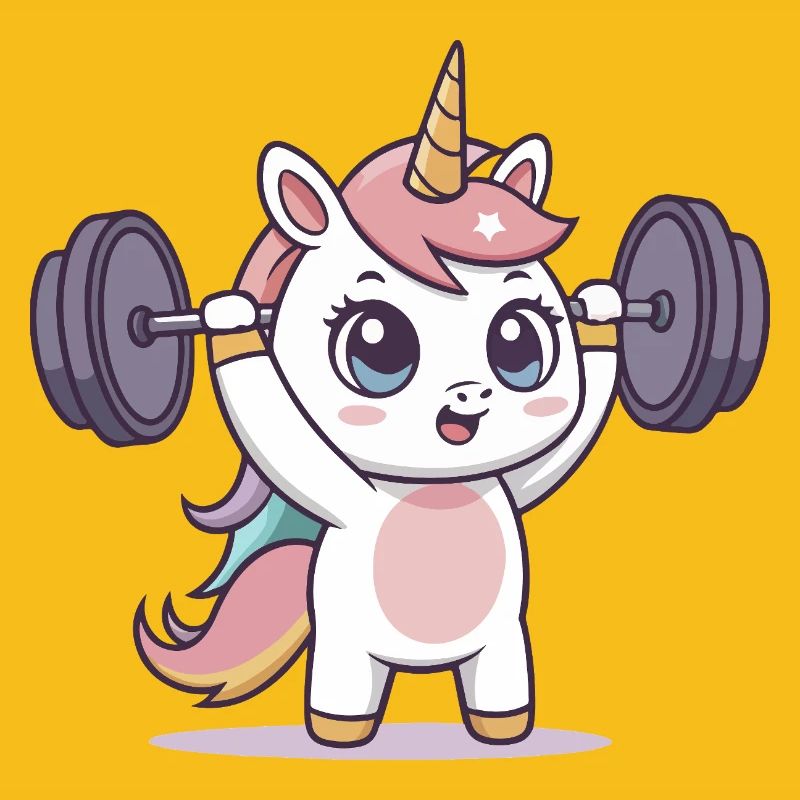 Einhorn-Athlet im Training