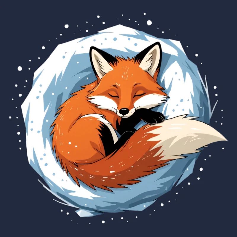 Winterfuchs im Eiskreis