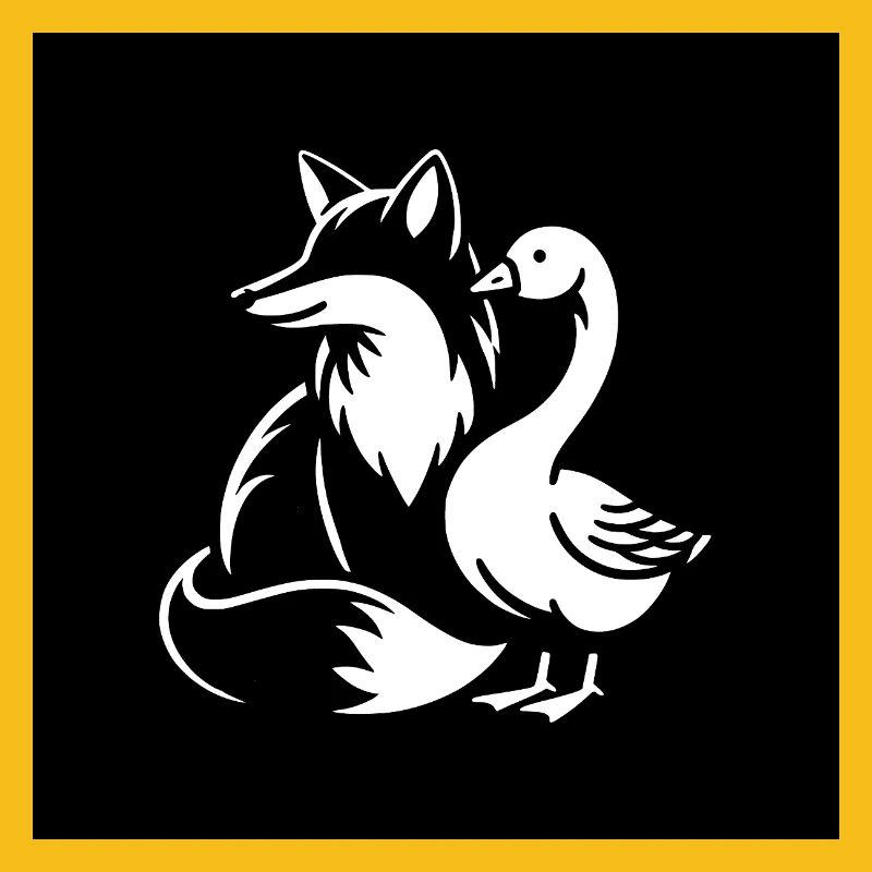 Fuchs und Gans in Freundschaft