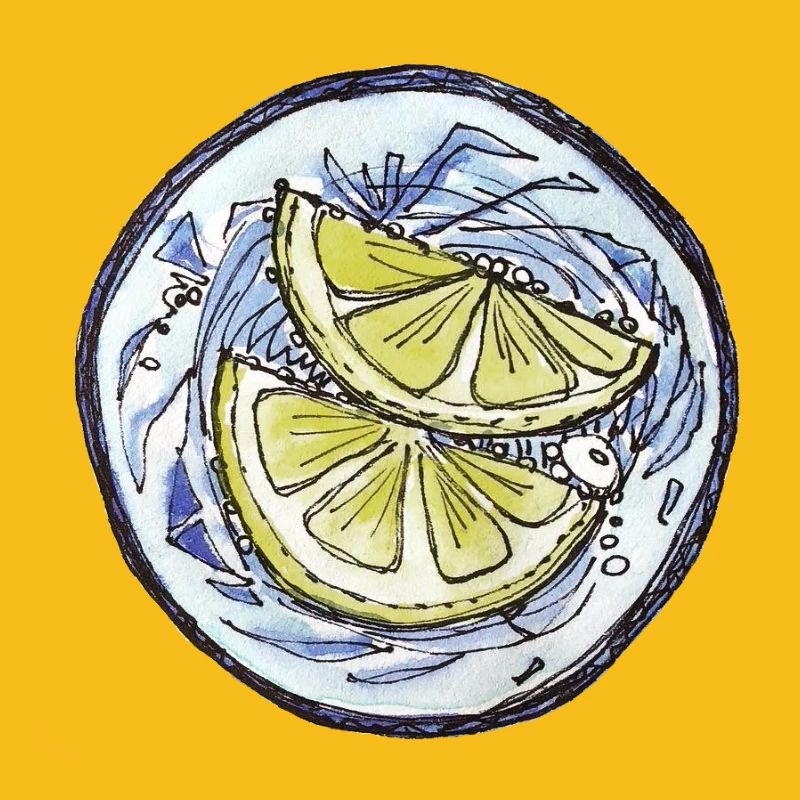 Lemon Hand Drawing