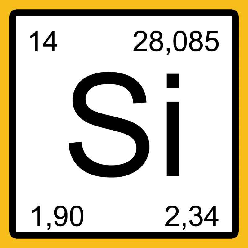 Si Silicon Symbol Art