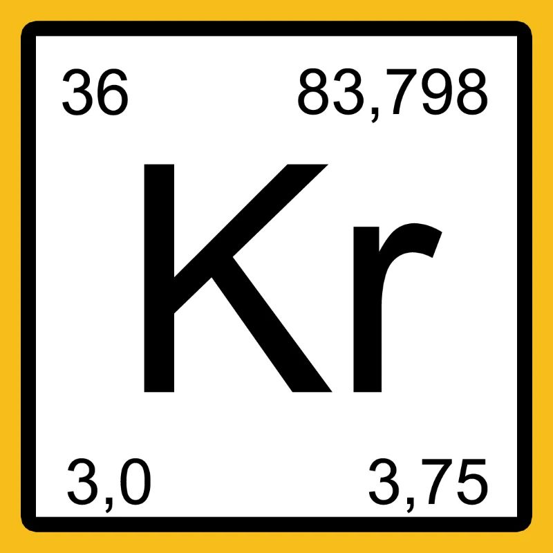 Krypton Kr Symbol Druck