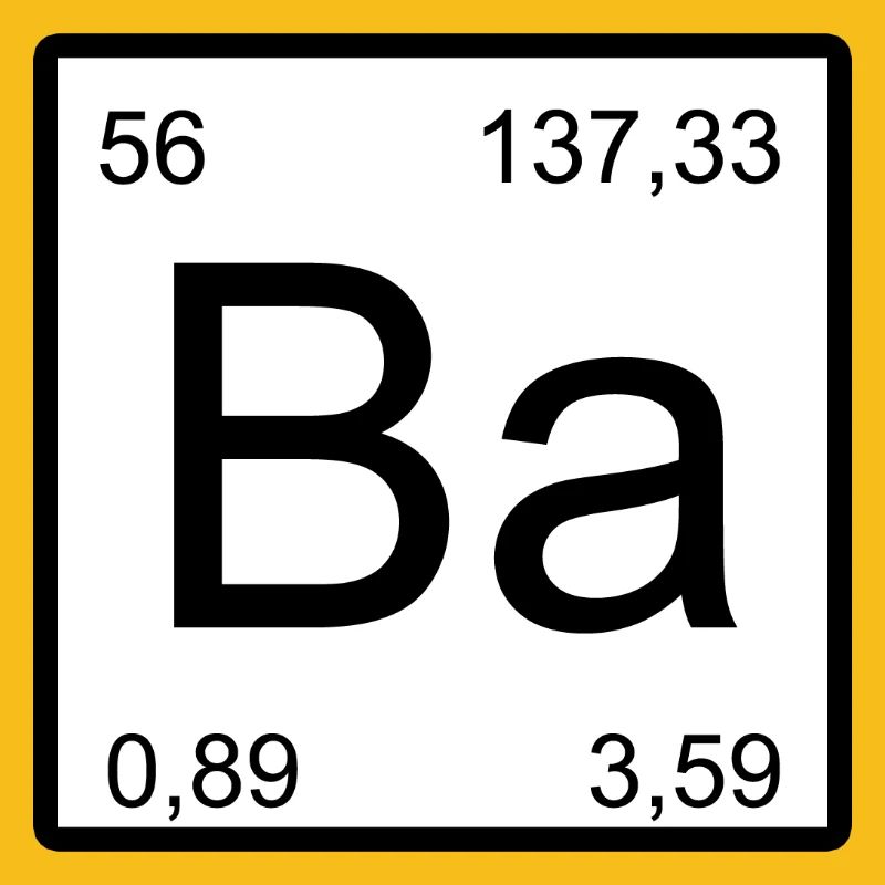 Ba Barium Element Style Design