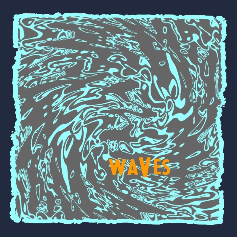 Wave flow neon pattern surf