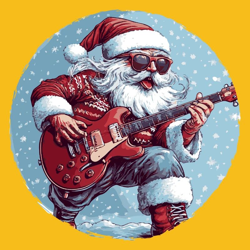 Weihnachtsmann Gitarre