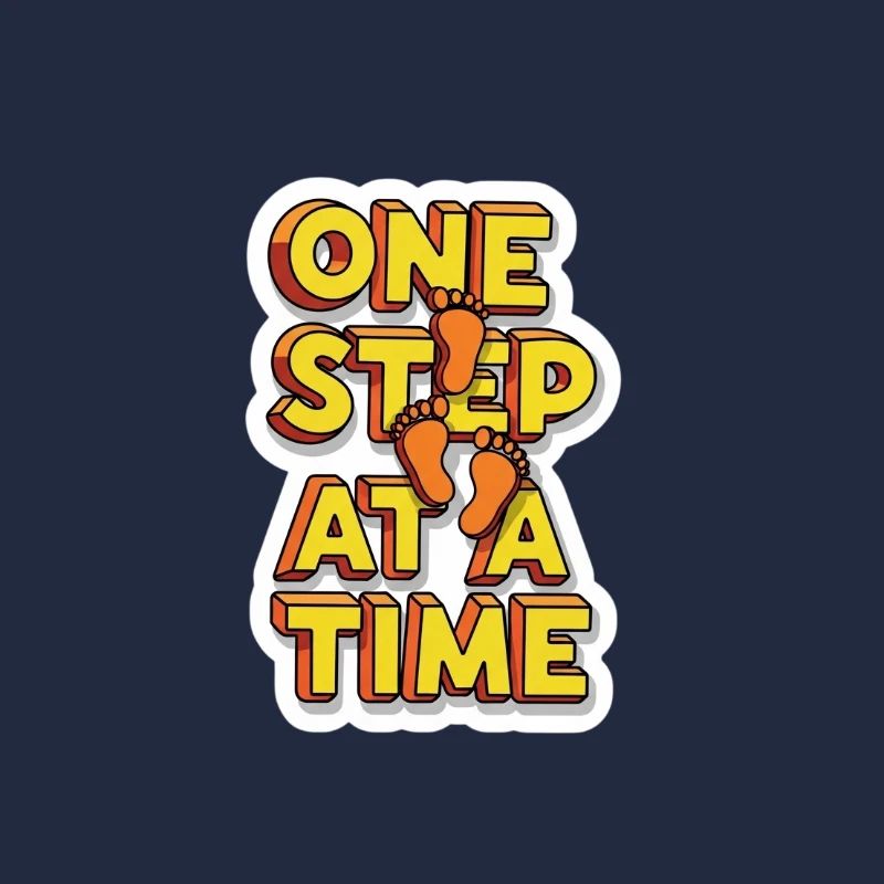 One Step at a Time Fuß-Grafik