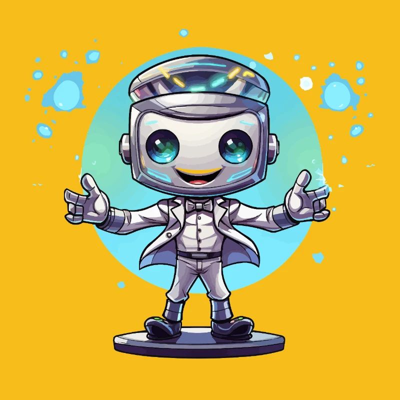 Petit robot spatial en combinaison