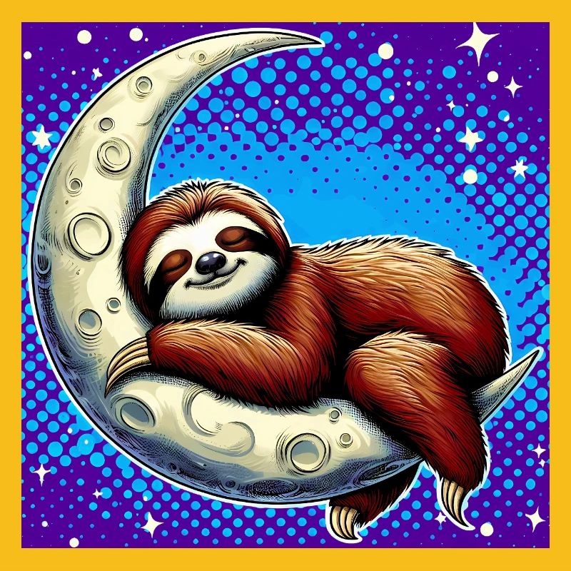 Sloth sleeps on the Moon
