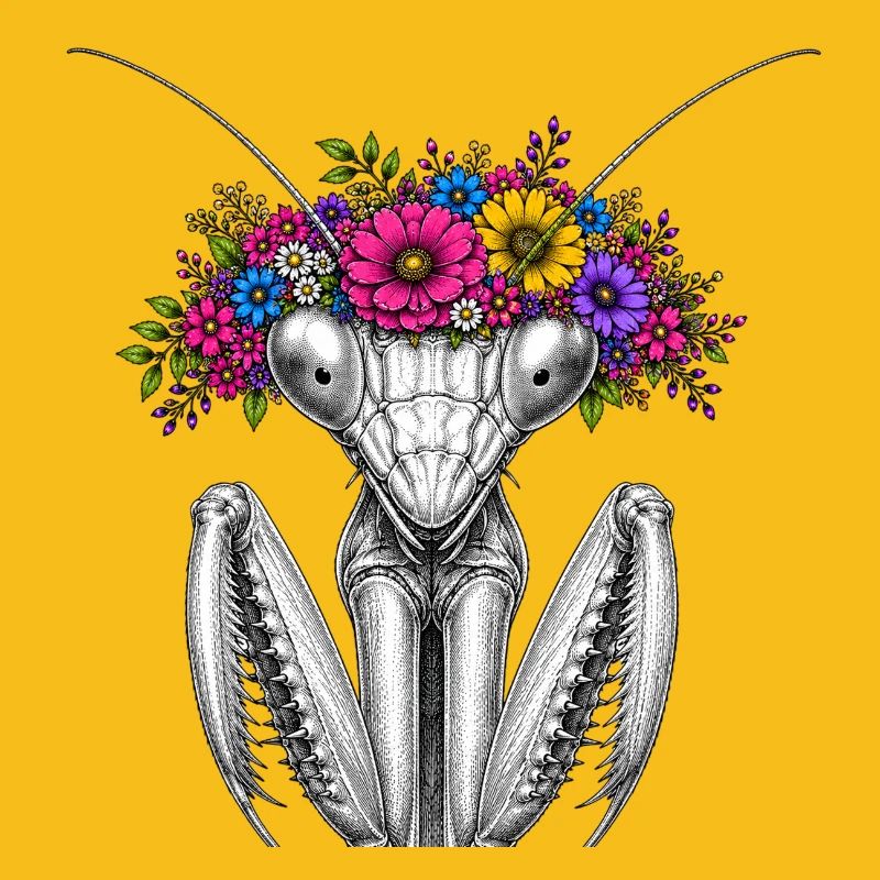 Couronne de fleurs Mantispin