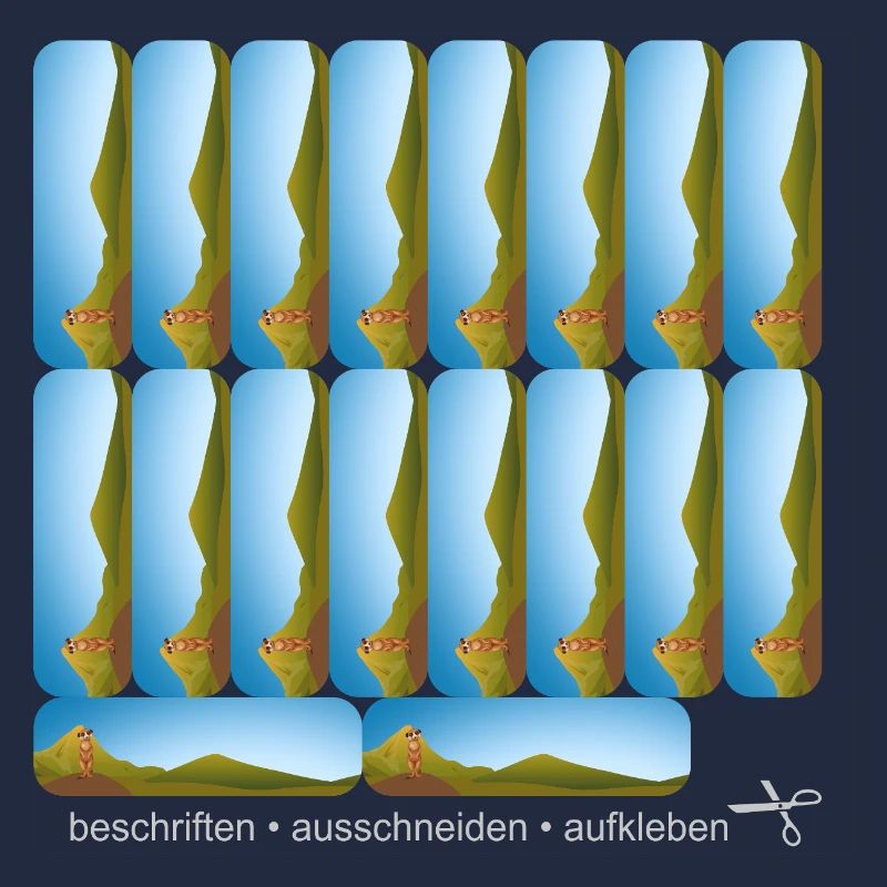 DIY Schulaufkleber Set - Erdmännchen - 18