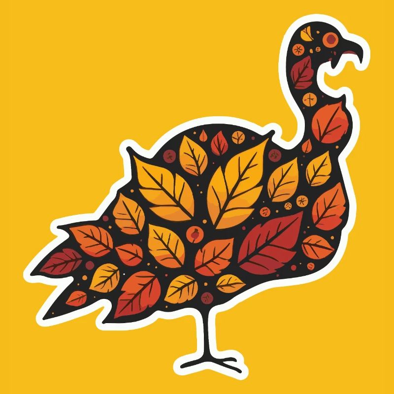 Herbstblatt Truthahn