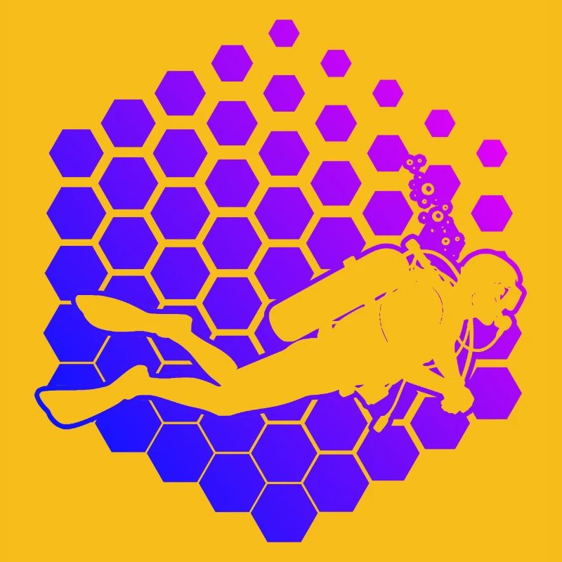 Conception vintage de plongée pour la plongée