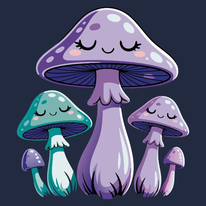 Champignons rêveurs violets