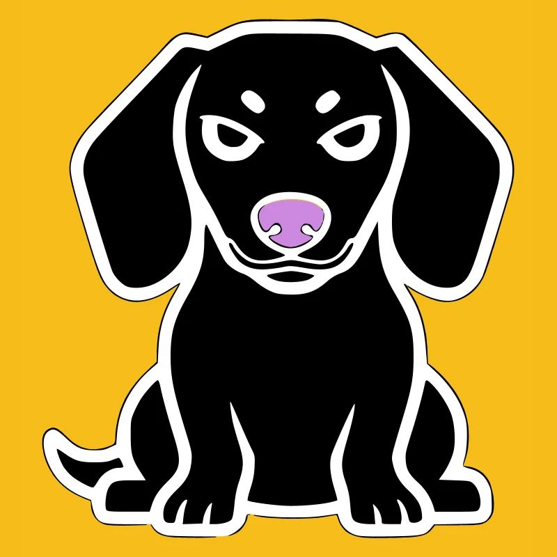 Dessin animé chiot teckel