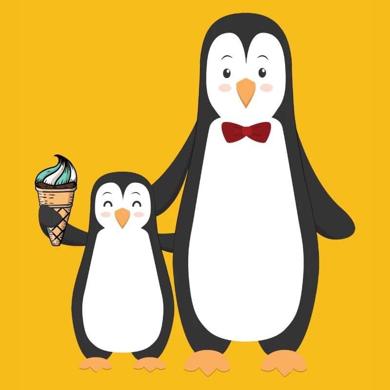 Pinguin Pinguine mit Eis
