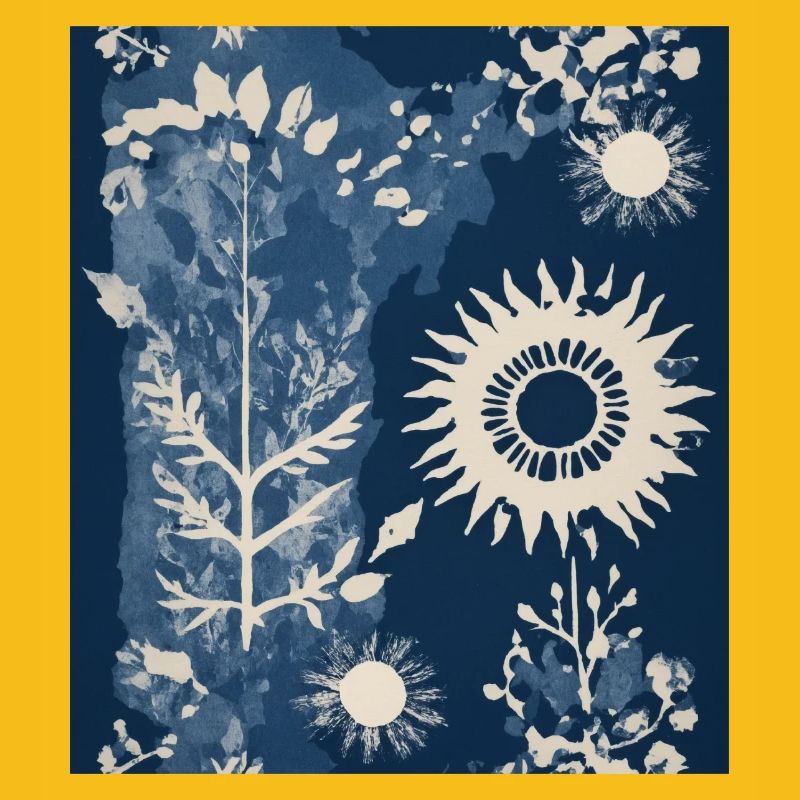 Composition végétale abstraite