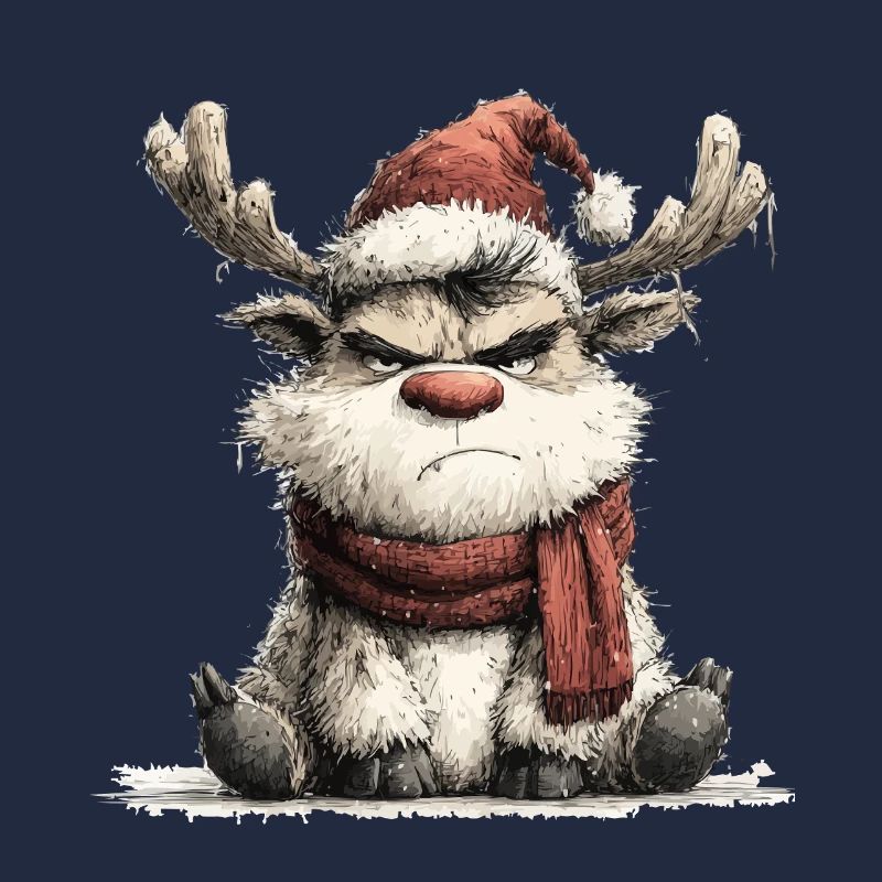 Renne sinistre avec écharpe