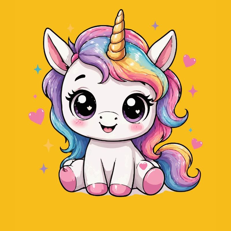 Kawaii Einhorn Regenbogenpferd