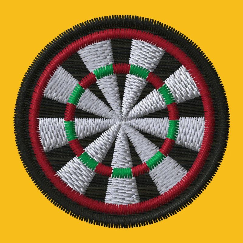 Cible de fléchettes brodée