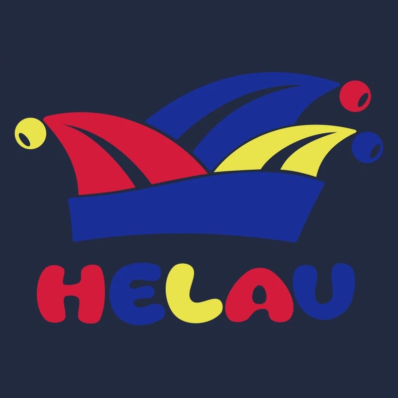 Fasching Narrenkappe Helau 1, 2 oder 3 Farben