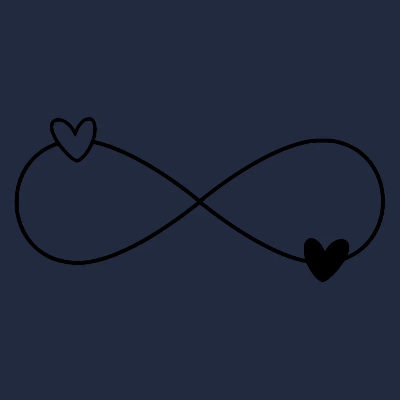 Infinity Coeurs Noir Blanc