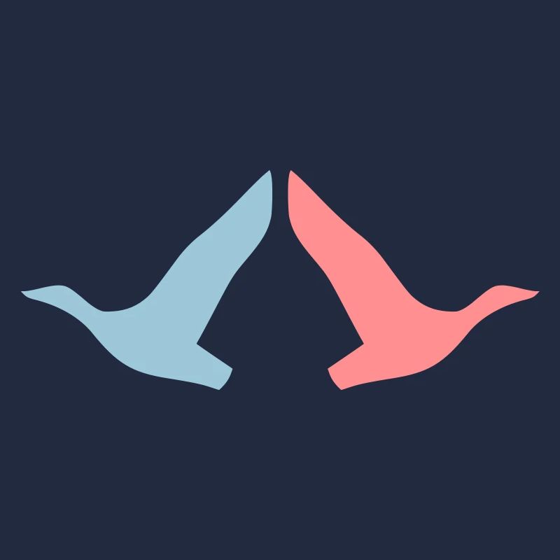 ★ Couleurs de conception modifiables ★ Deux oiseaux en vol