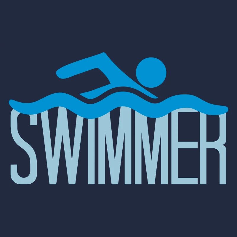 nageur logo conception pictogramme natation baignade