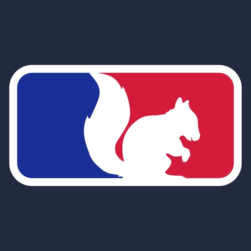 sport rot blau logo schwarz eichhoernchen nagetier