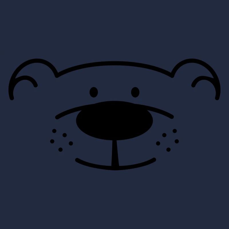 Tête d'ours drôle avec nez noir