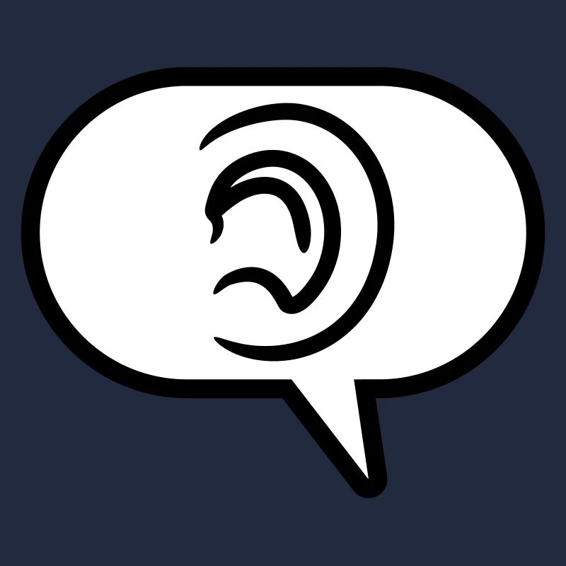 Entendre une bulle de discours de symbole simple