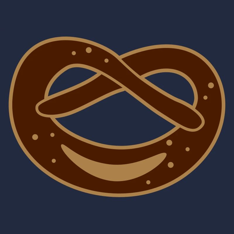 Bretzel vectoriel bicolore dans les couleurs souhaitées