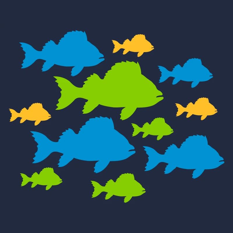 Colorful fish patterns