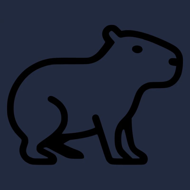 Capybara Minimalistisch Logo