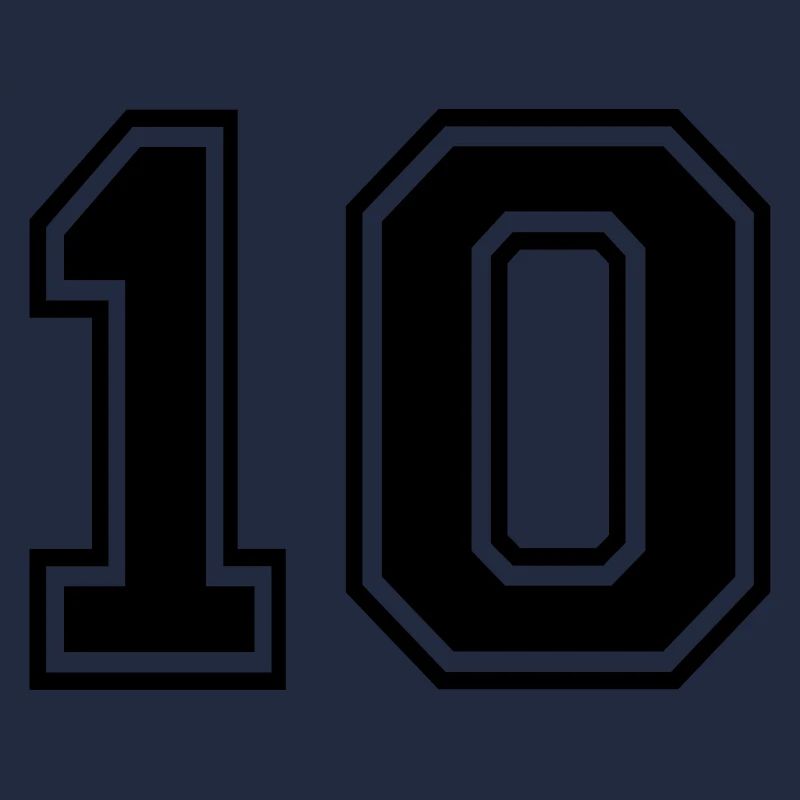 Numero 10 Équipe Foot baseball basket université