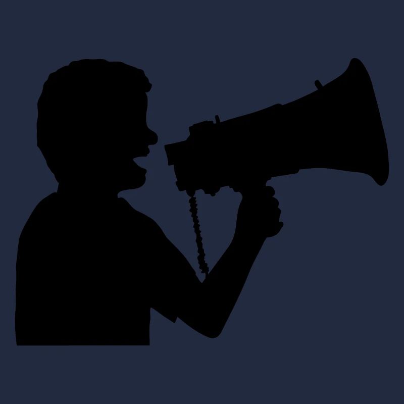 Mégaphone Propaganda Man en colère