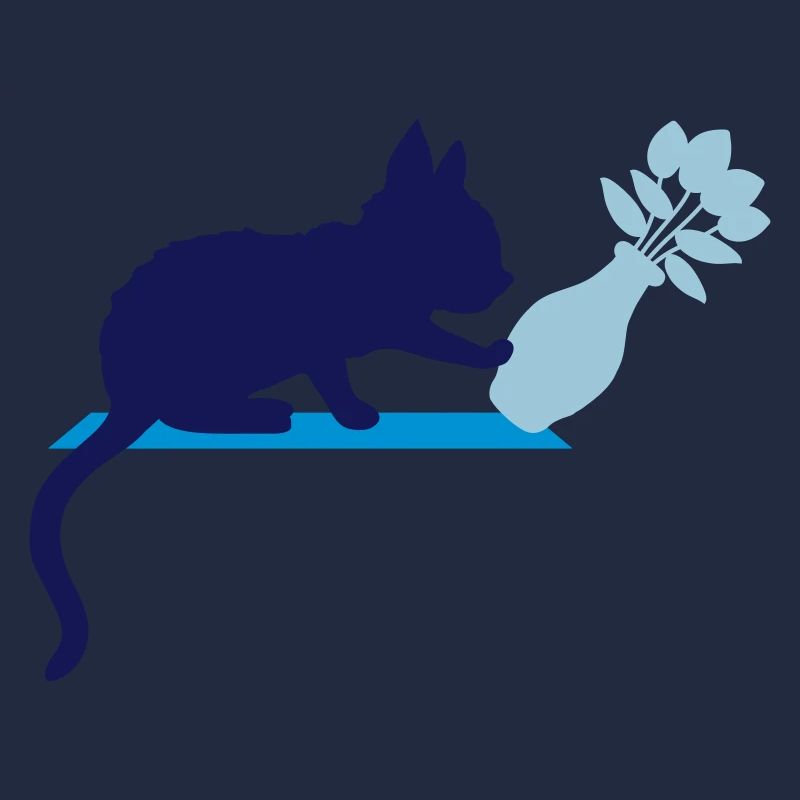 Renverser le vase à fleurs chat effronté