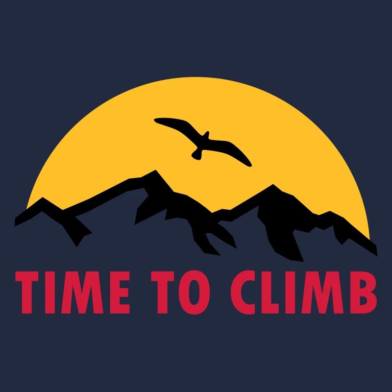 Time to climb (Berge, Sonne im Hintergrund, Vogel)