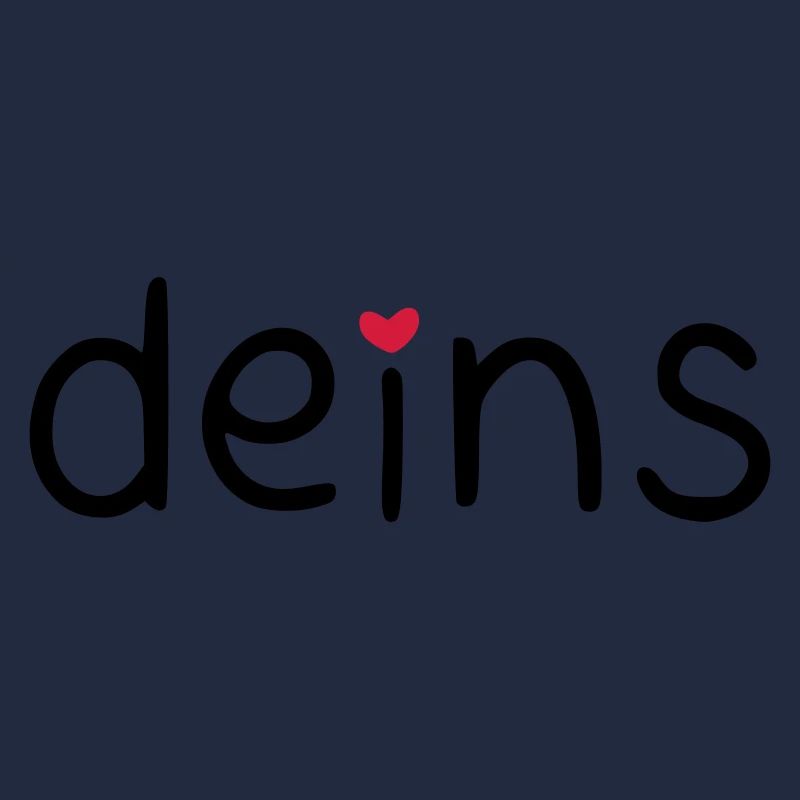 deins – mit farbigem Herz
