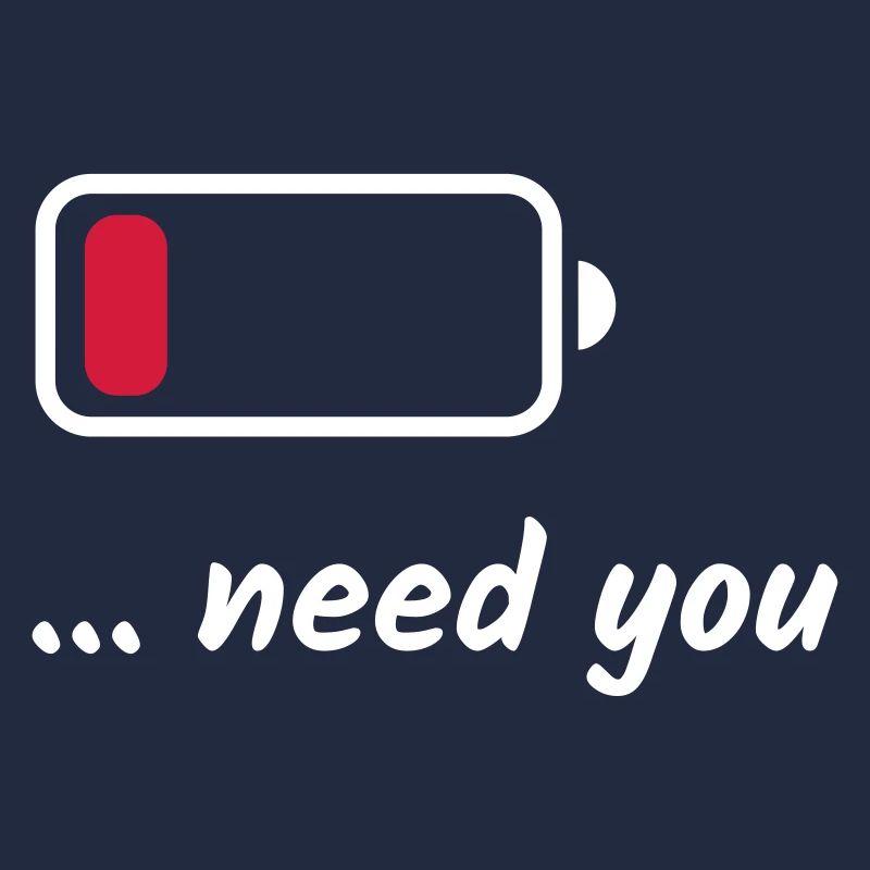 Batterie faible besoin de vous blanc